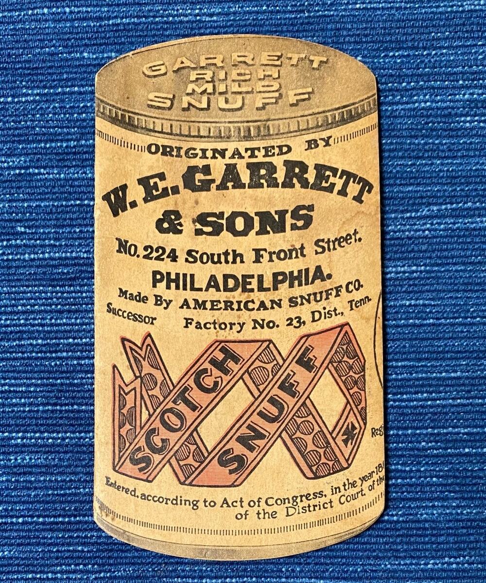 Vintage W. E. Garrett Snuff Advertising 1942 & 43 Calendar Small Notepad 991A